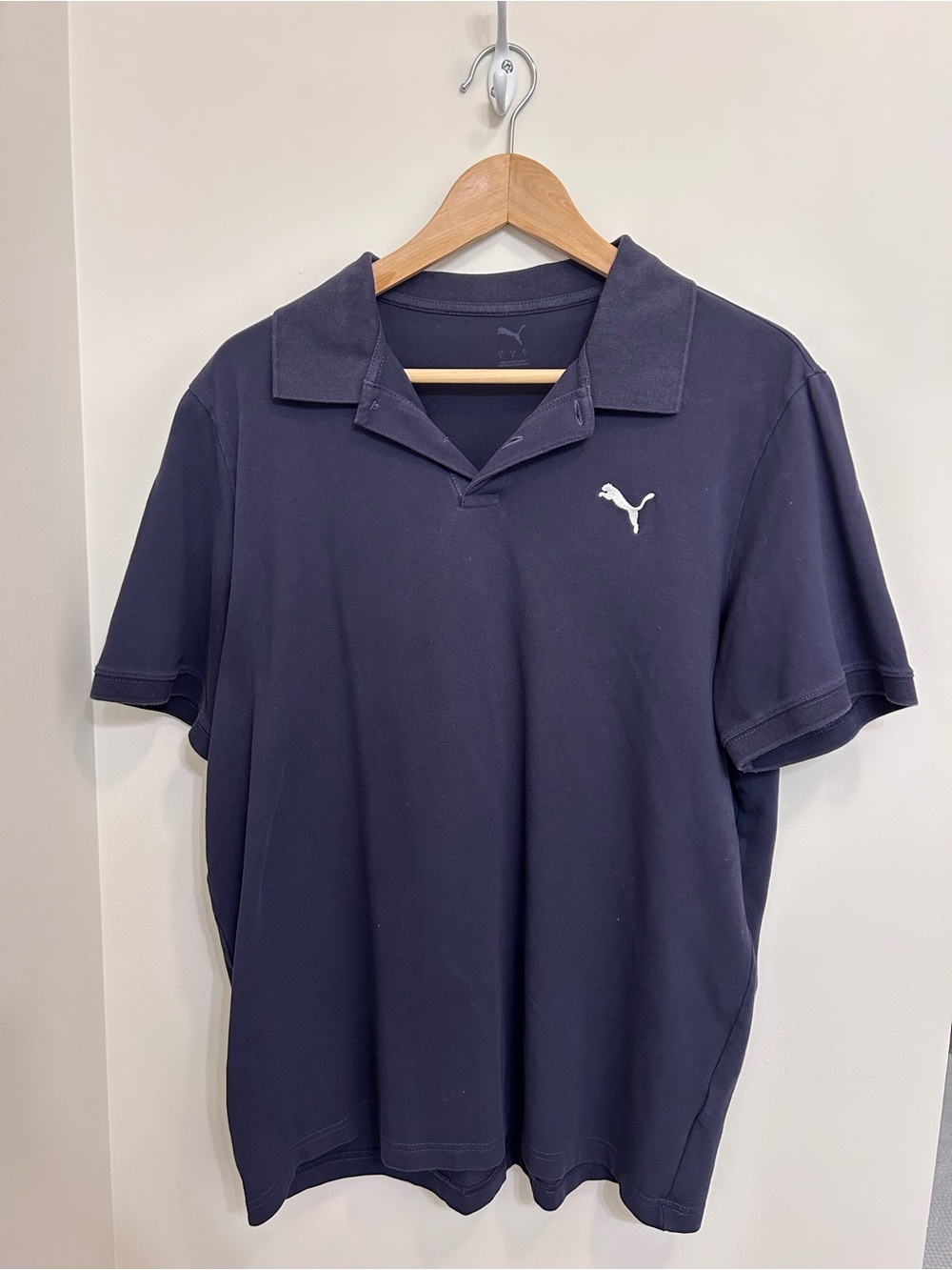 Puma Men’s Navy Blue Polo with White Logo